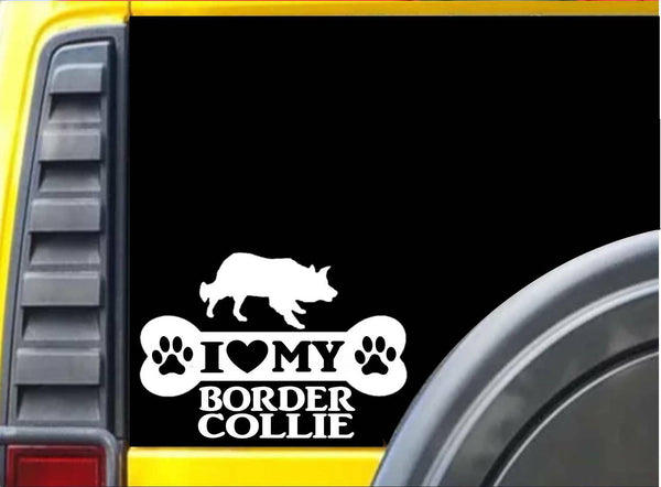 Border Collie Bone Sticker L011 8 inch rescue dog decal