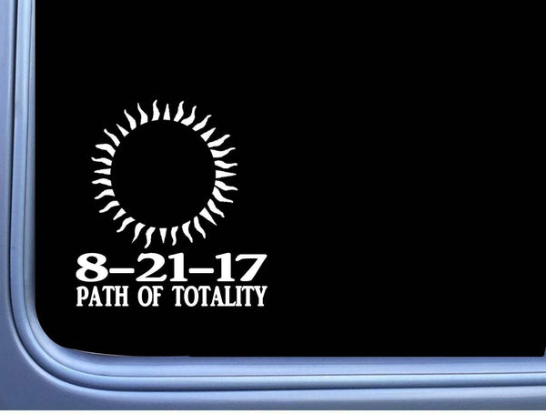 Eclipse Path of Totality L408 6" decal sticker sun moon total solar