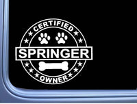 Certified Springer Spaniel L254 Dog Sticker 6" decal