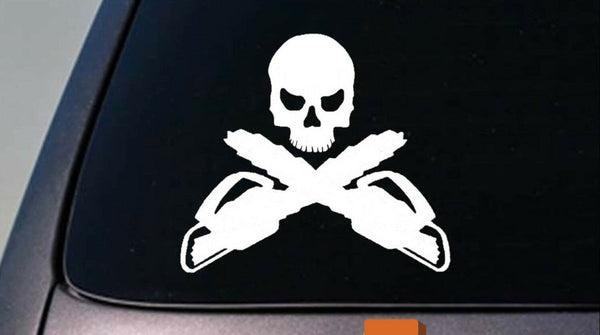 Logger's Crossbones Decal sticker - *A011* arborist forestry chainsaw tree axe