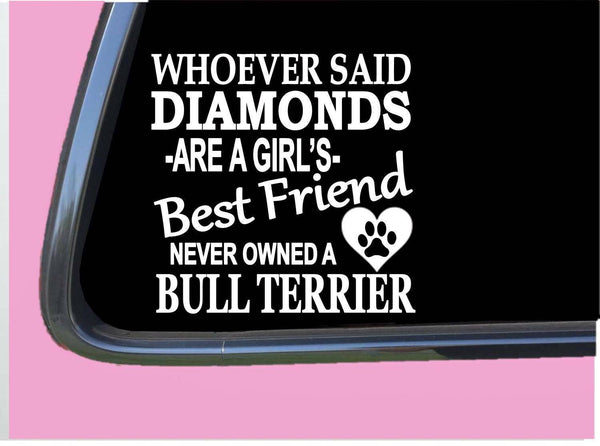 Bull Terrier Diamonds TP 490 Sticker 6" Decal rescue dog