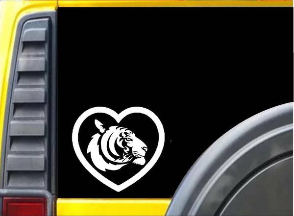 Tiger Head Heart K747 6 inch Sticker decal