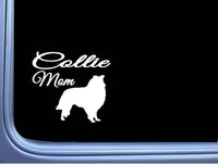 Collie Mom j856 6" wide Sticker decal dog