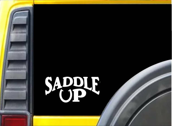 Saddle Up Sticker k106 8 inch horse shoe decal