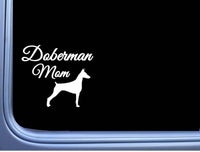 Doberman Mom j846 6" wide Sticker decal pinscher dog