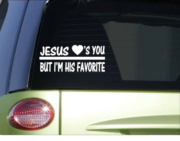 Jesus loves you *I074* 8" Sticker decal Jesus Bible Church God Preach sunday