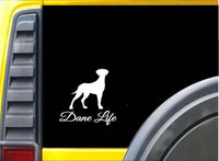 Great Dane Life K682 6 inch Sticker uncropped dog decal