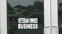 Veteran Owned Business J877 8 inch wide Sticker business store sign Decal