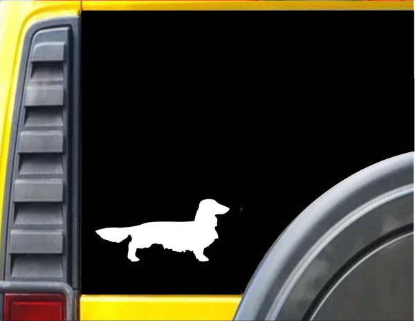Longhair Dachshund Decal 6" wide Sticker J616
