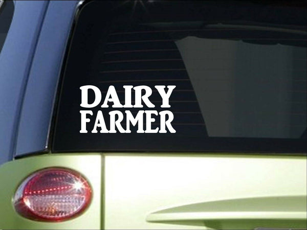 Dairy Farmer *I081* 8" Sticker decal milking machine milker cow holstein cattle
