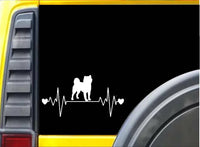 Shiba Inu Lifeline K267 8 Inch dog heartbeat sticker decal