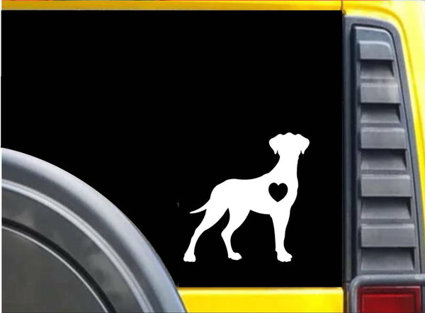 Great Dane Little Heart K612 6 inch Sticker uncropped dog decal