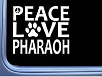 Pharaoh Hound Peace Love L578 Dog Sticker 6" decal