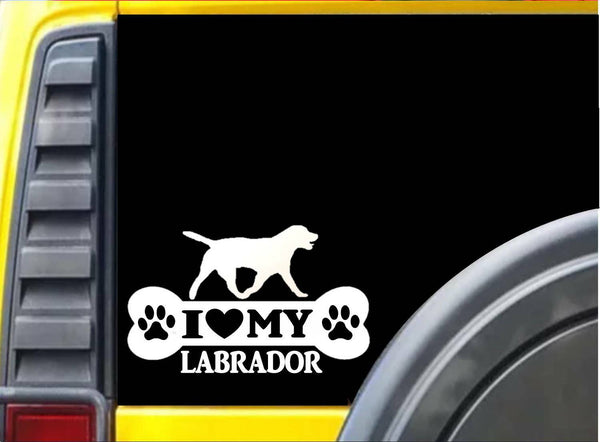Labrador Bone Sticker L022 8 inch lab retriever decal