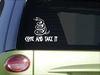 Come and take it Snake *I077* 6" Sticker decal Second Amendment Gadsden Flag