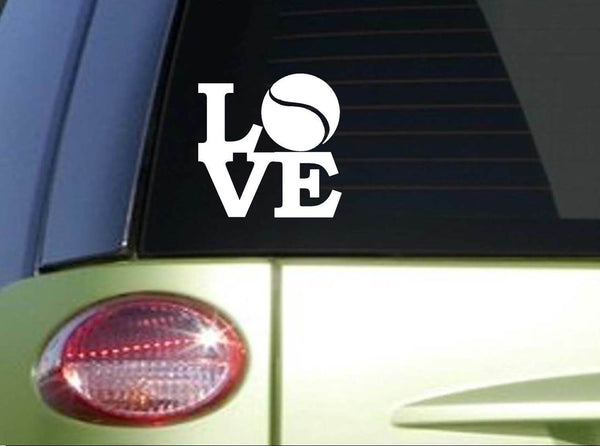 Love Tennis 6 inch sticker decal *I103* court racquet clay love us open ball