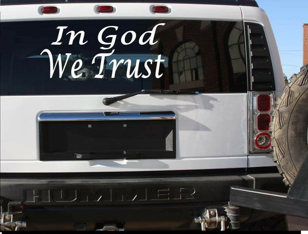 In God we trust *E750* tea party SECOND AMENDMENT 12" tall STICKER christian