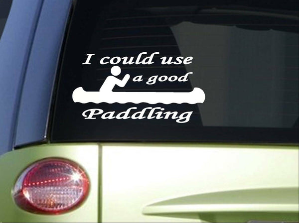 I could use a good paddling Canoe *I952* 6x6 inch sticker decal