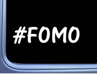 Hashtag Fomo L833 8 inch Sticker crypto currency bitcoin money stocks decal