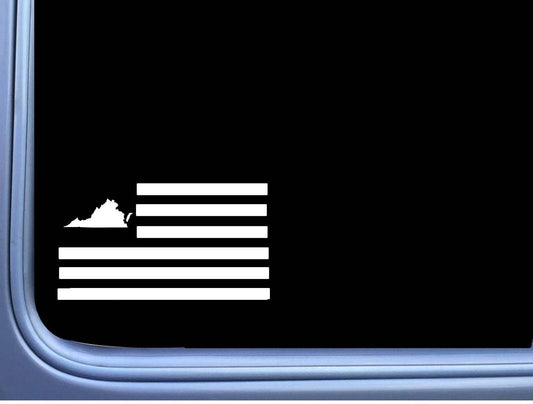 Virginia American Flag Vinyl Decal – 8 Inch