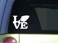 Arrowhead Love 6" STICKER *F137* DECAL native arrowhead arrow feather mustang