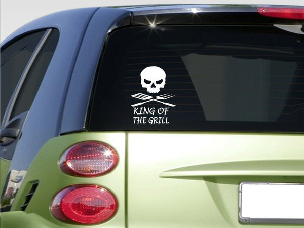 King of Grill 6" sticker *E871* barbeque grill cook burger smoker grilling wood