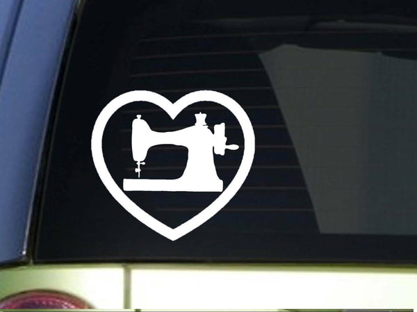 Sewing Machine Heart *I911* 6x6 inch sticker decal ˜