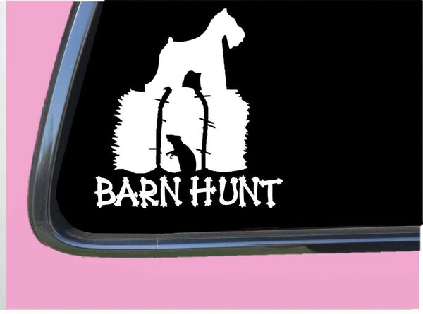 Schnauzer Barn Hunt TP 532 vinyl 6" Decal Sticker rat tubes book tshirt