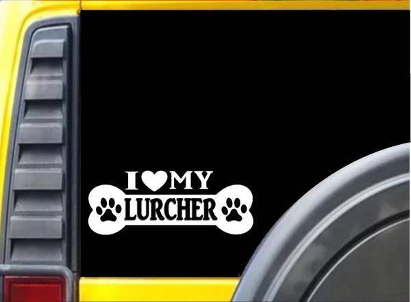 Lurcher Bone Sticker L215 8 inch Greyhound whippet decal