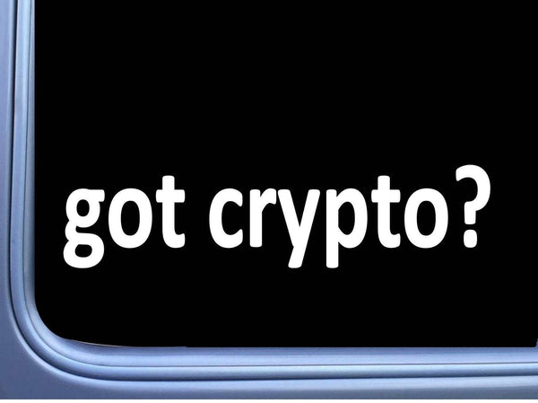 Got Crypto L695 8" Sticker hold cryptocurrency bitcoin decal