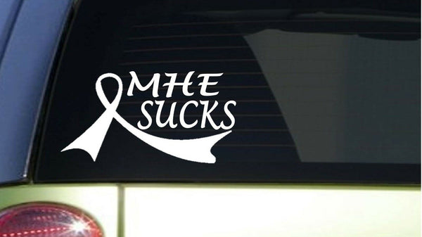 MHE Sucks *I407* 8.5 inch White Sticker decal multiple hereditary exostoses