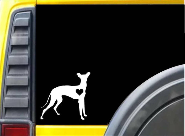 Italian Greyhound Little Heart K992 6" vinyl sticker dog decal