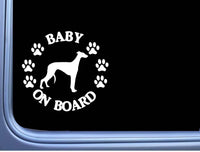 Baby on Board Greyhound L554 6" Sticker dog decal