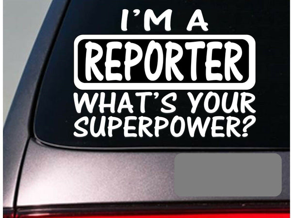 I'm a reporter sticker decal *E188* news college reporting microphone newscast