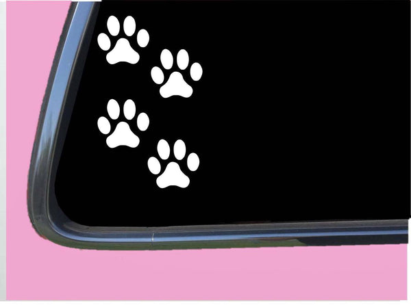 Set of 4 Dog Paws TP 326 Sticker 2" Decal rescue breed kennel accessories treat