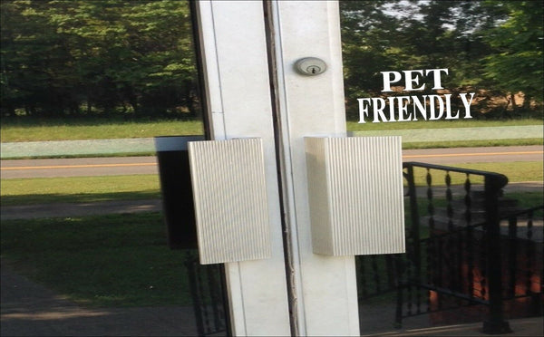 Pet Friendly signs sticker decal business door 8 inch E201 vinyl store dog cat