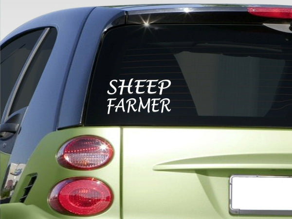Sheep Farmer 8" sticker *E882* tractor sheep sheers clippers wool