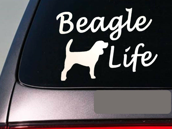 Beagle life 6" sticker *E754* Rabbit hunt decal vinyl e collar beagle training
