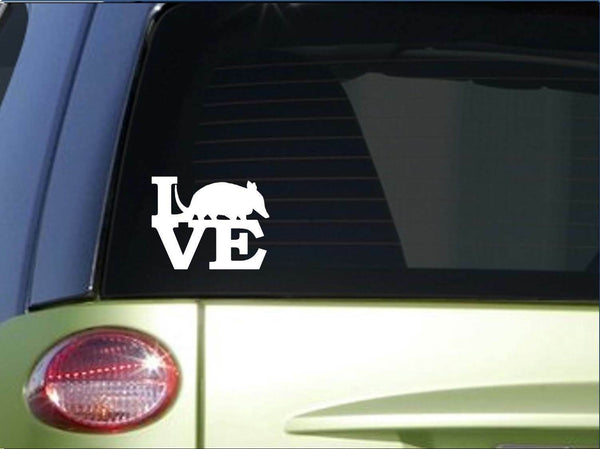 Armadillo love sticker *H168* 6" vinyl texas decal