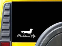 Longhair Dachshund Life K703 8 inch Sticker dachshund dog decal