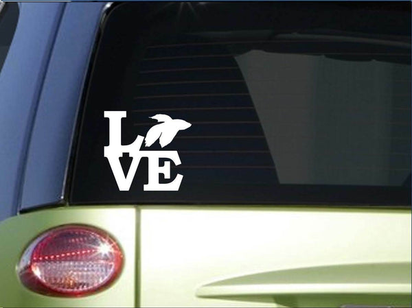 Betta love sticker *H171* 6" vinyl fish bowl decal aquarium