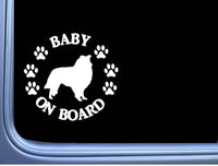 Baby on Board Collie L496 6" Sticker decal