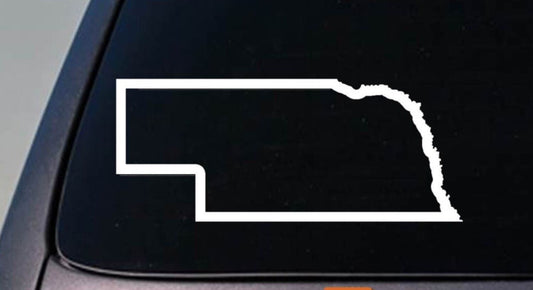 Nebraska State Vinyl Decal – 6 Inch