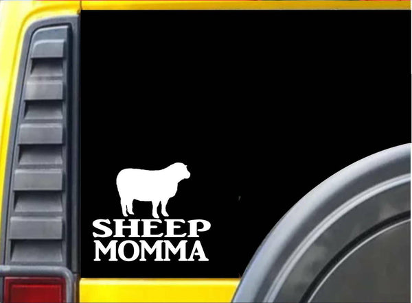 Sheep Momma Sticker K574 6 inch hairless sheep decal