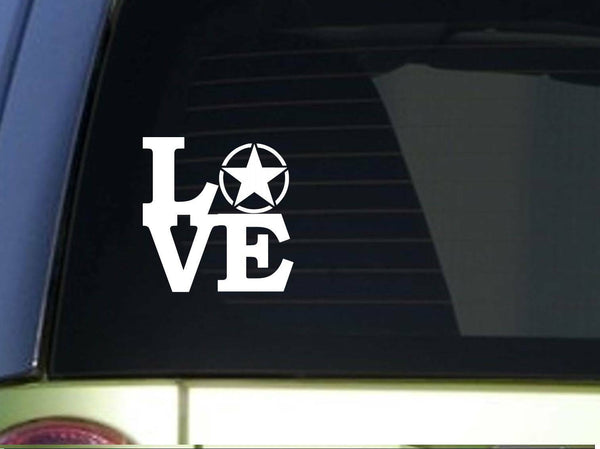 Love Army Star *I899* 6 inch Sticker decal