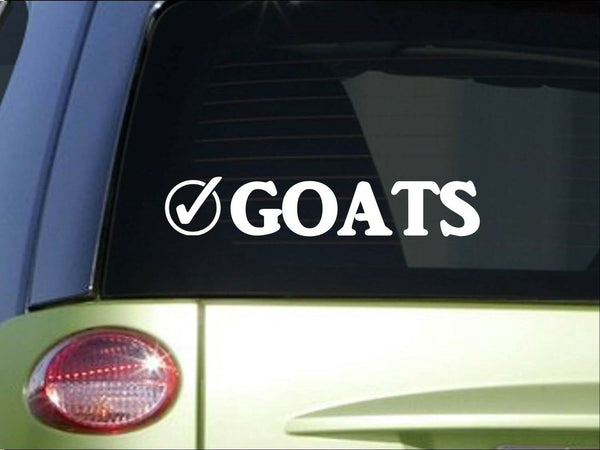 Goats Check *I053* 8" Sticker decal meat goat boer nubian kiko goat cage