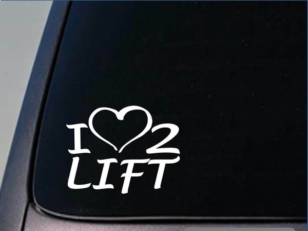 I heart to lift sticker *H242* 8 inch wide vinyl weight lifting dumbell