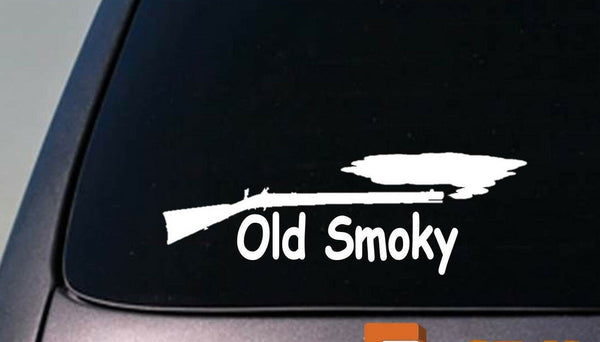 old smoky 6" STICKER DEER HUNTING POWDER HORN BLACK POWDER muzzleloader 2a