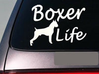 Boxer life 6" sticker *E757* boxer ear decal vinyl rescue dog