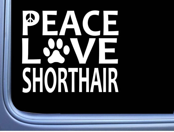 German Shorthair Pointer Peace Love L636 Dog Sticker 6" decal